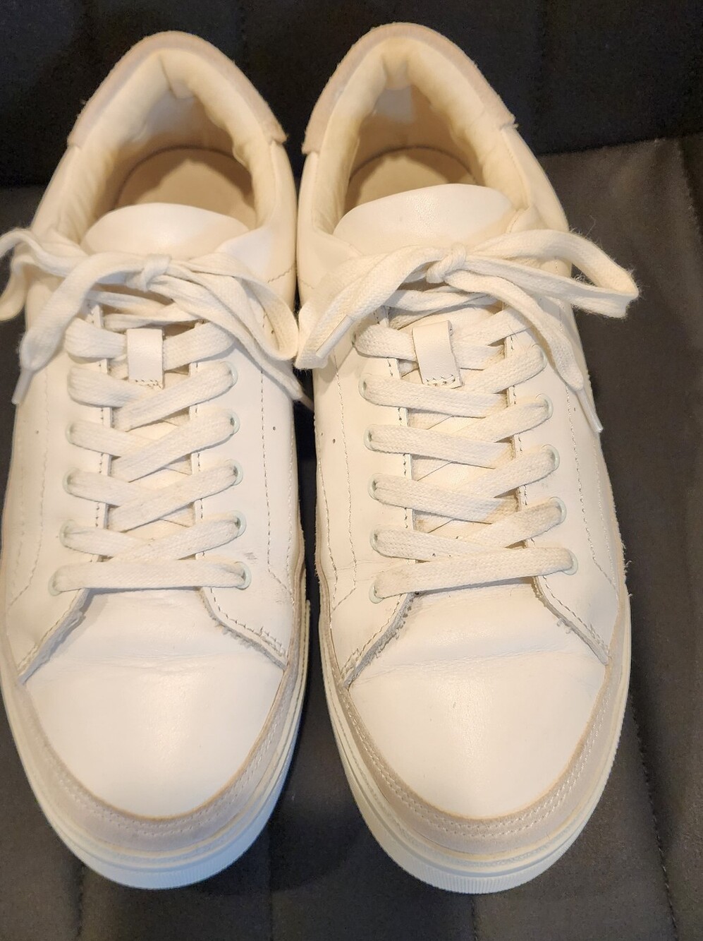 All Saints White Leather Low-Top Sneakers